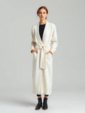 Ivory Longline Belted Cardigan