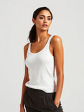 Ivory Ribbed Tank Top