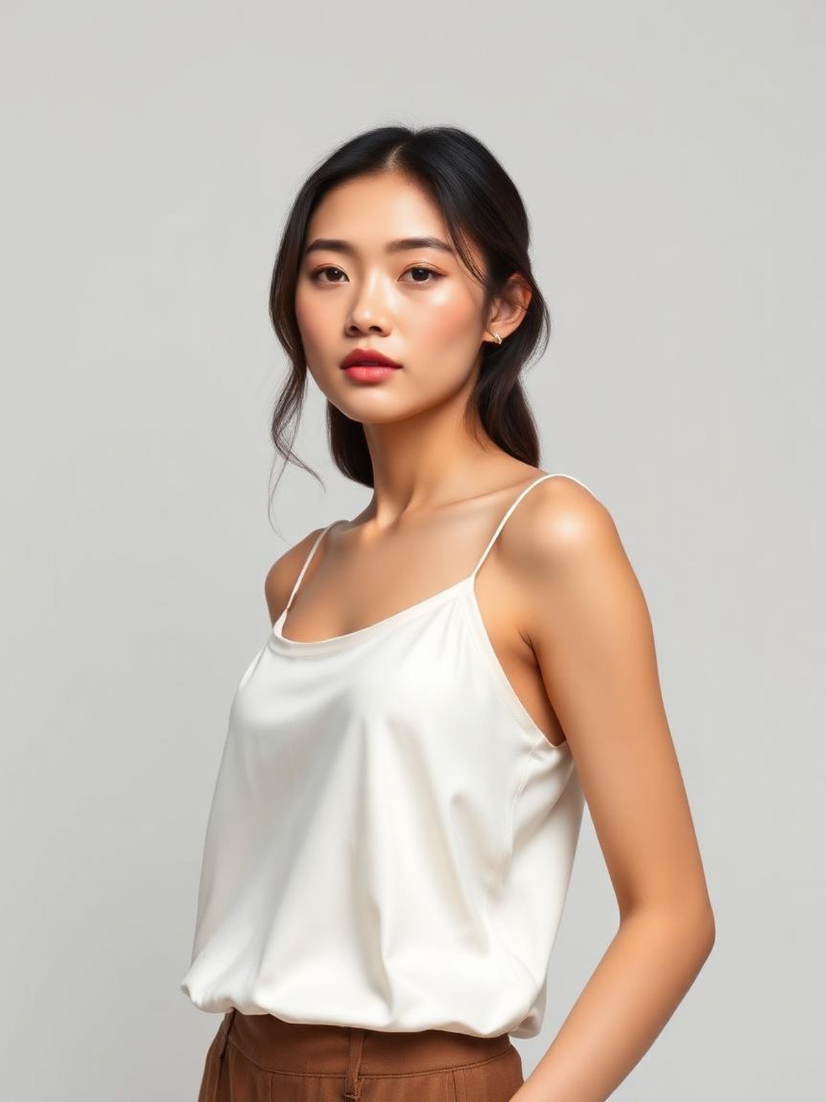Ivory Satin Camisole