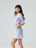Lavender Denim Mini Skirt