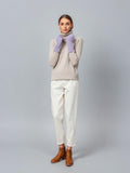 Lilac Ribbed Knit Gloves — Lilac