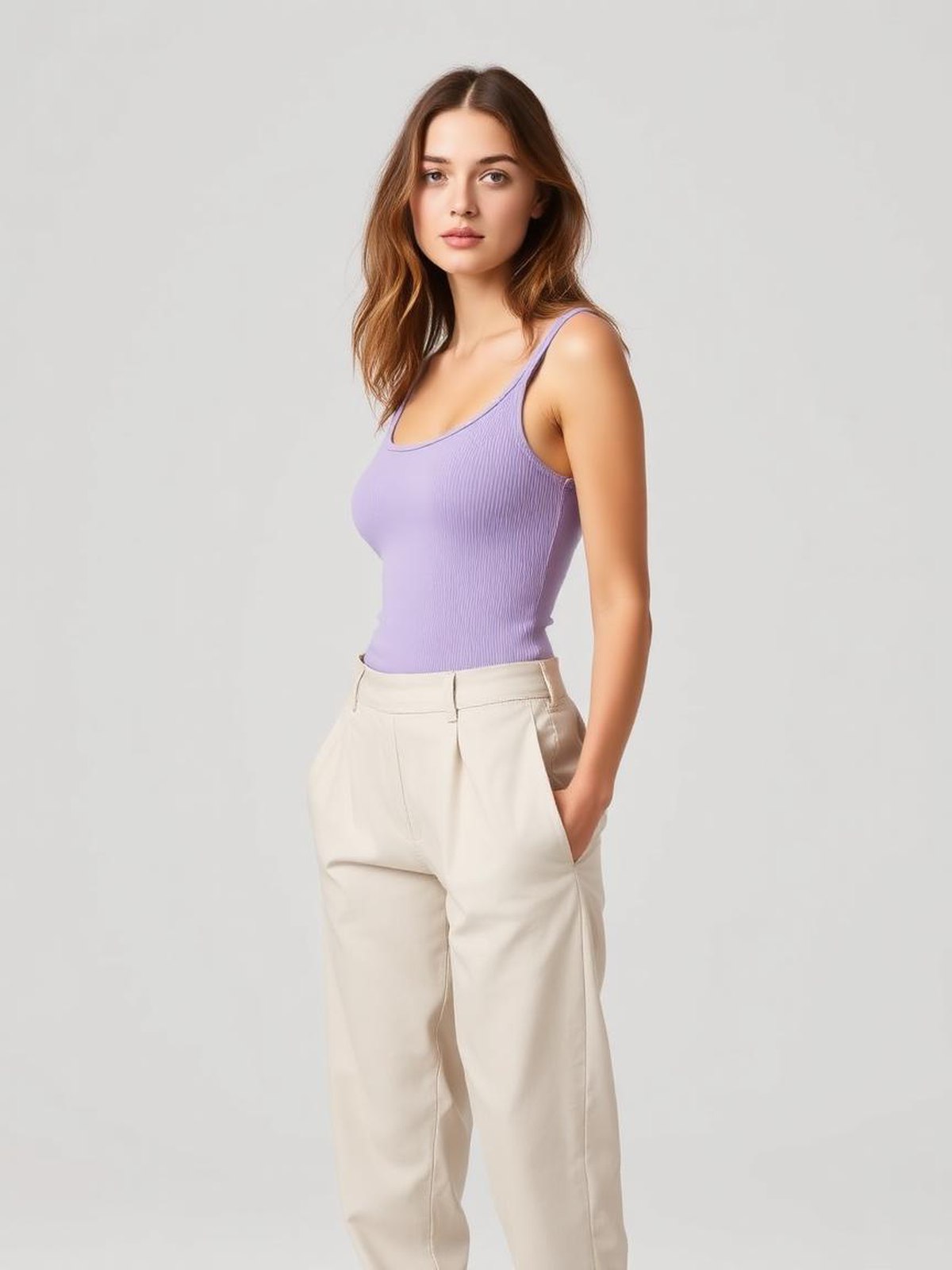Lilac Sleeveless Bodysuit — Lilac