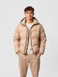 Beige Puffer Jacket — Beige