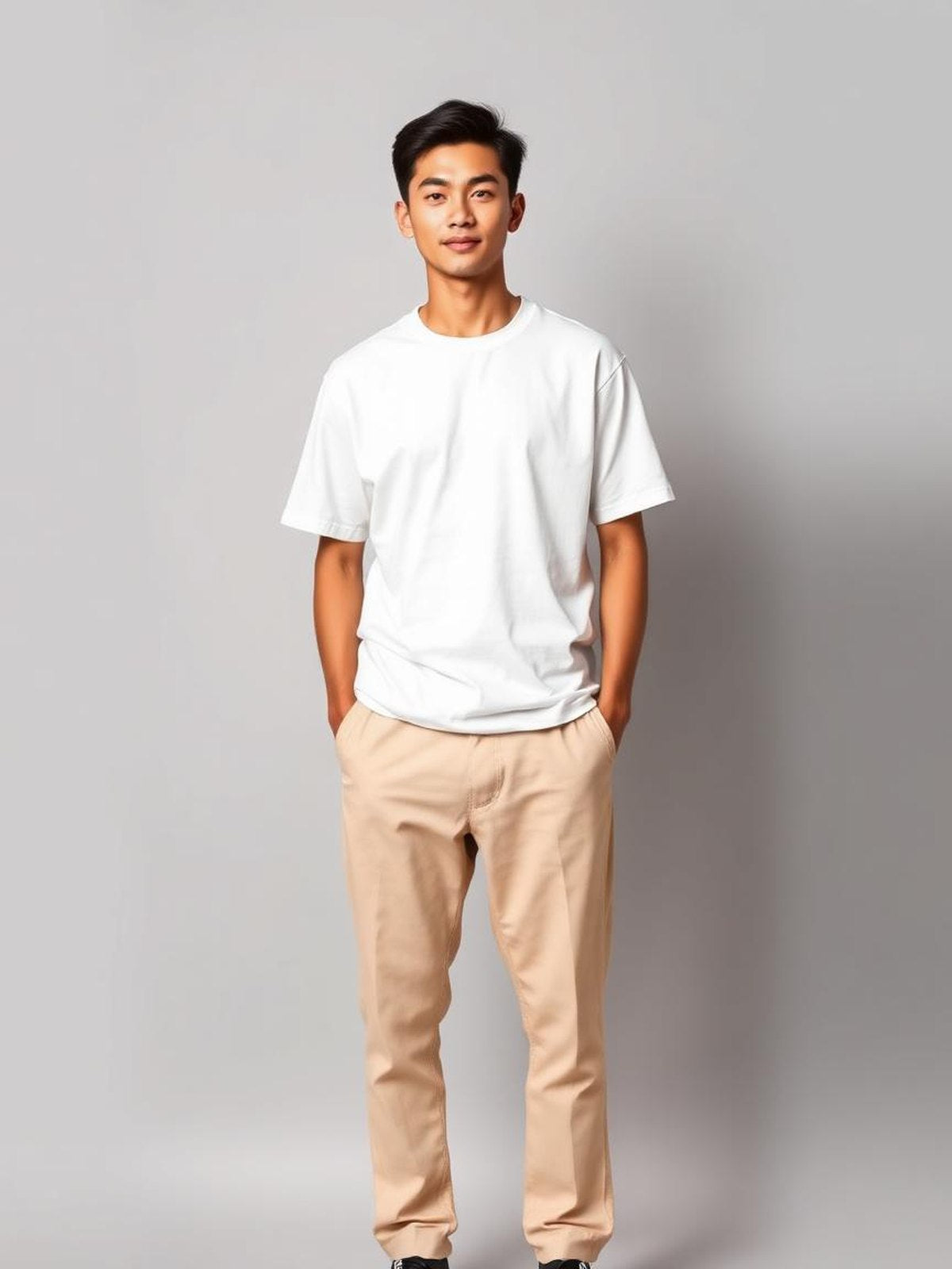 Beige Tech Commuter Trousers — Beige