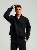 Black Fleece Zip Jacket