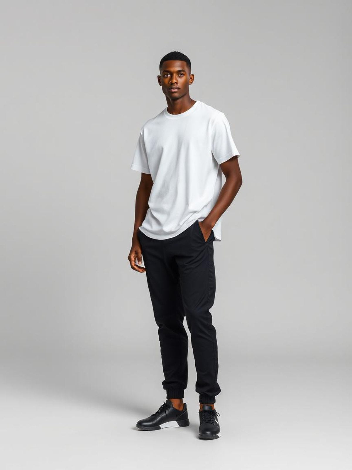 Black Tech Commuter Trousers — Black