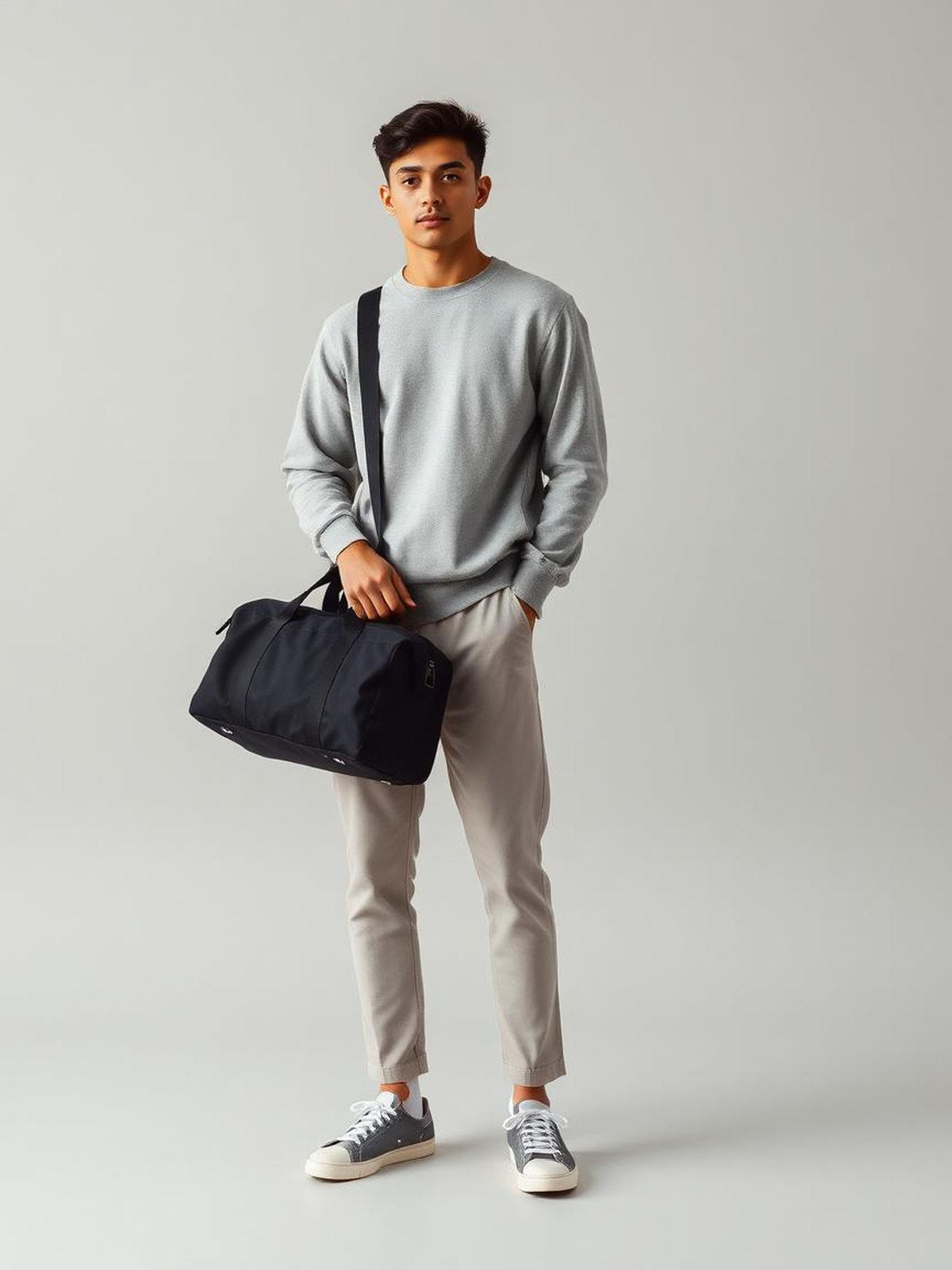 Black Weekender Duffle Bag — Black