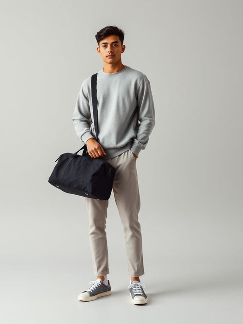 Black Weekender Duffle Bag — Black