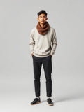 Brown Knitted Scarf — Brown