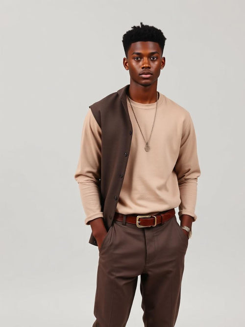 Brown Leather Belt — Brown
