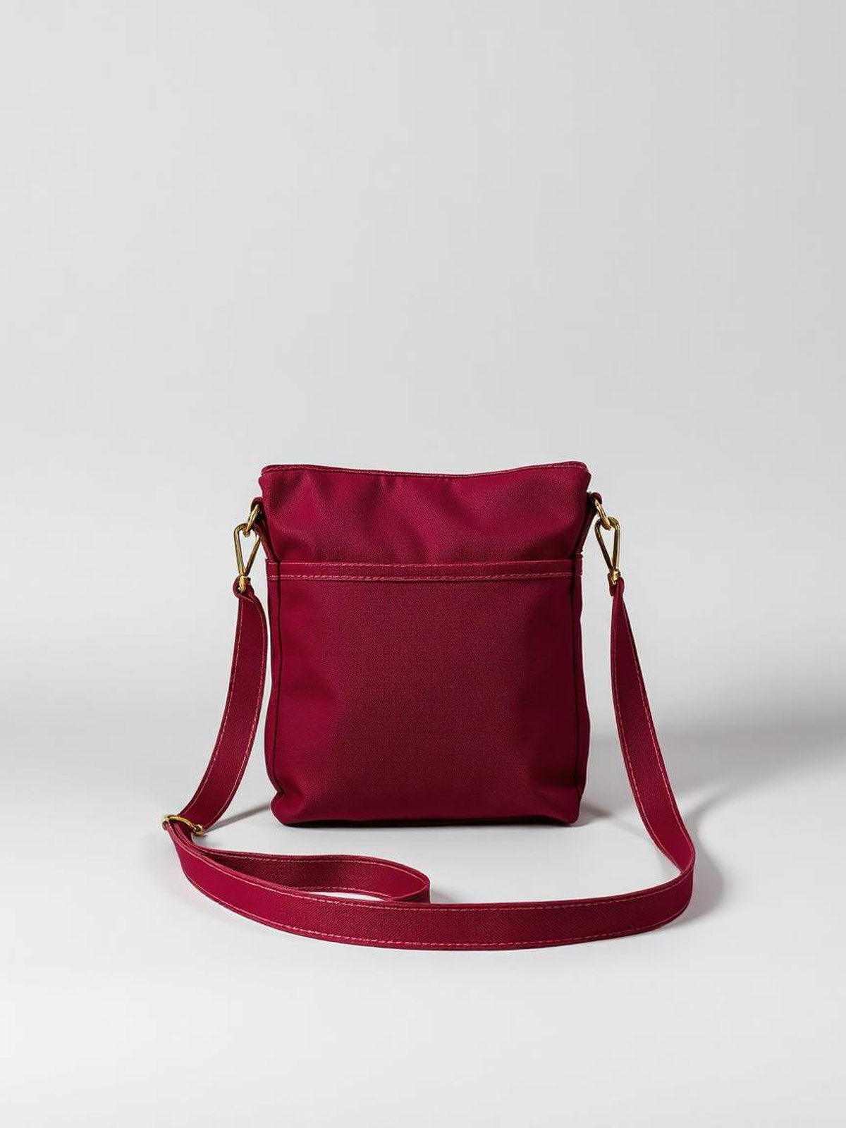 Burgundy Canvas Crossbody Bag