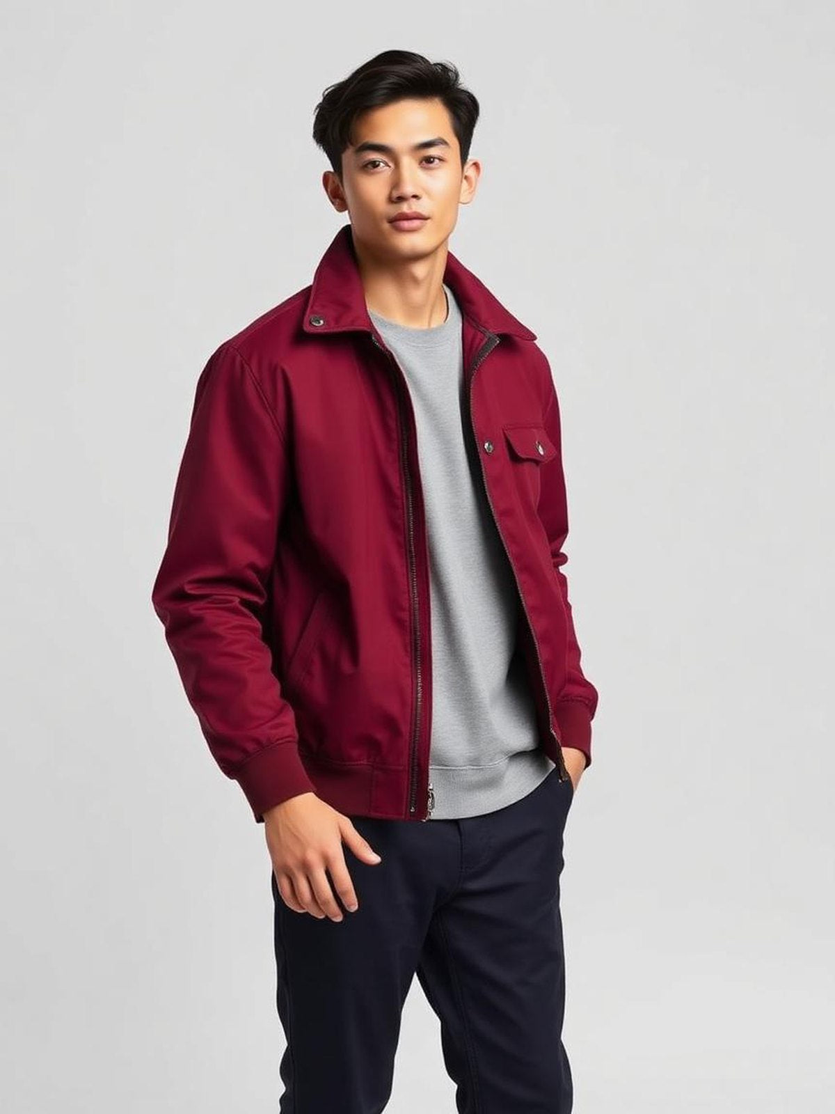Burgundy Coach Jacket