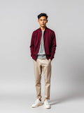 Burgundy Harrington Jacket — Burgundy