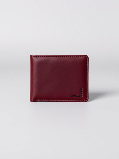 Burgundy Leather Billfold Wallet
