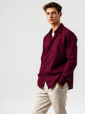 Burgundy Twill Overshirt