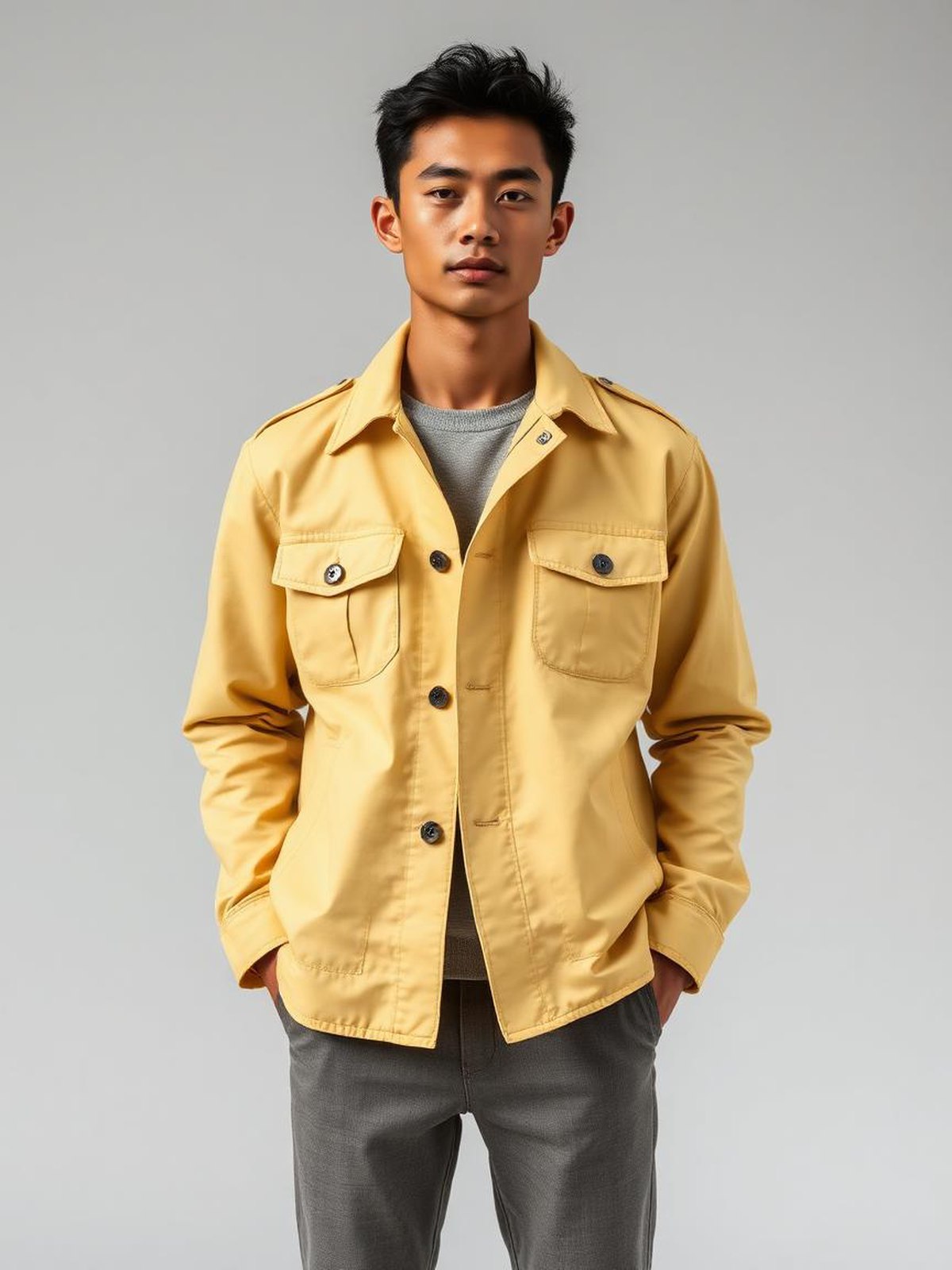Butter Yellow Field Utility Jacket
