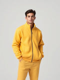 Butter Yellow Fleece Zip Jacket