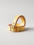 Butter Yellow Reversible Leather Belt