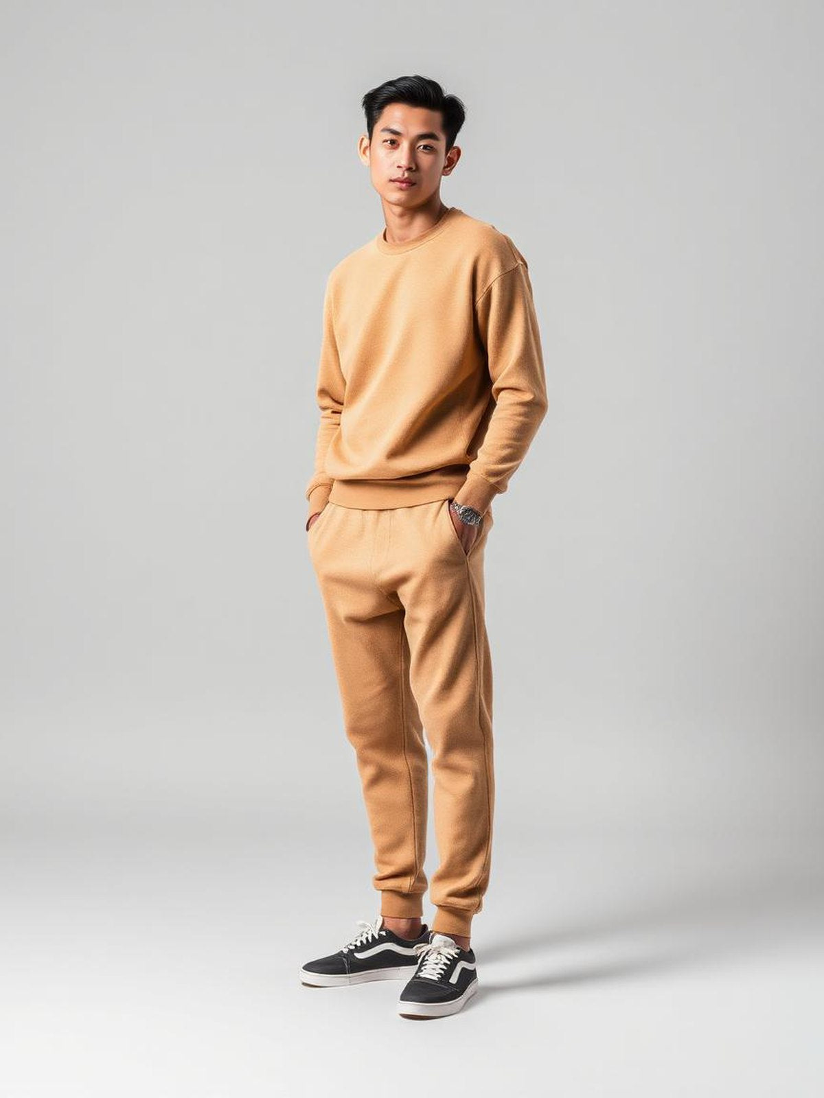 Camel Fleece Jogger Sweatpants