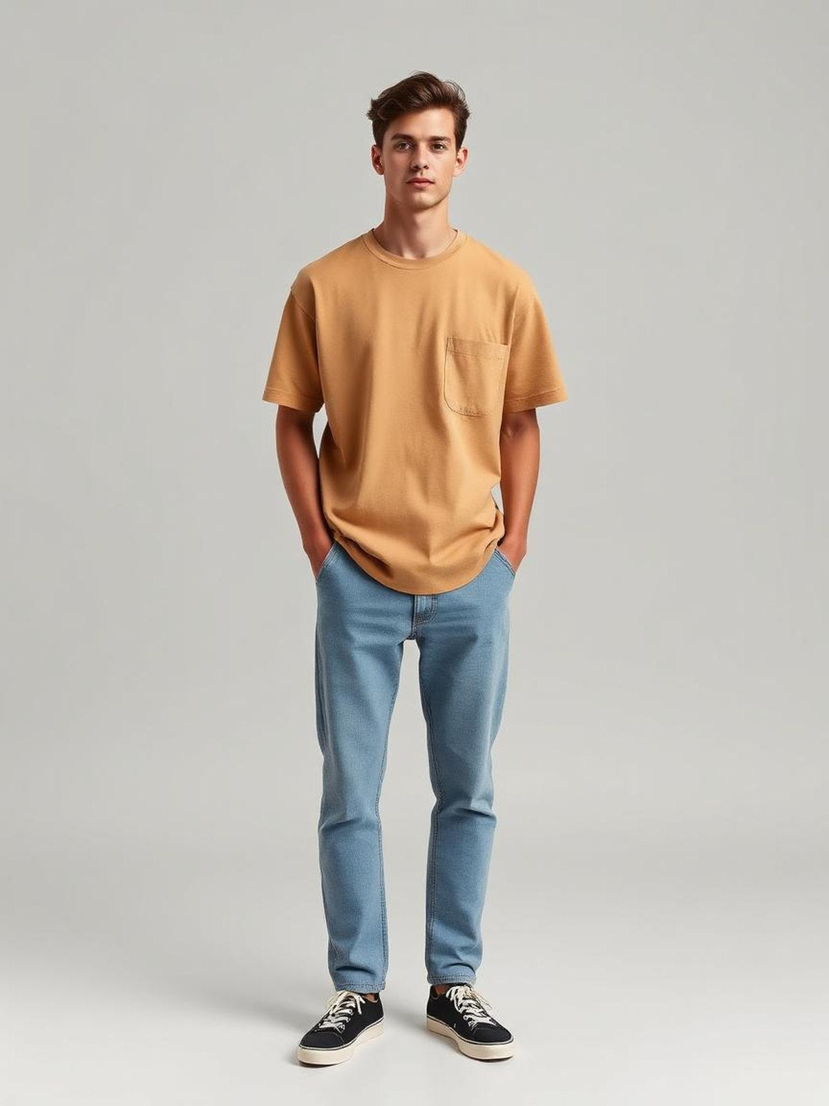 Camel Heavyweight Pocket Tee