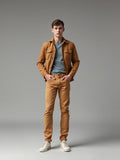 Camel Selvedge Straight Jeans
