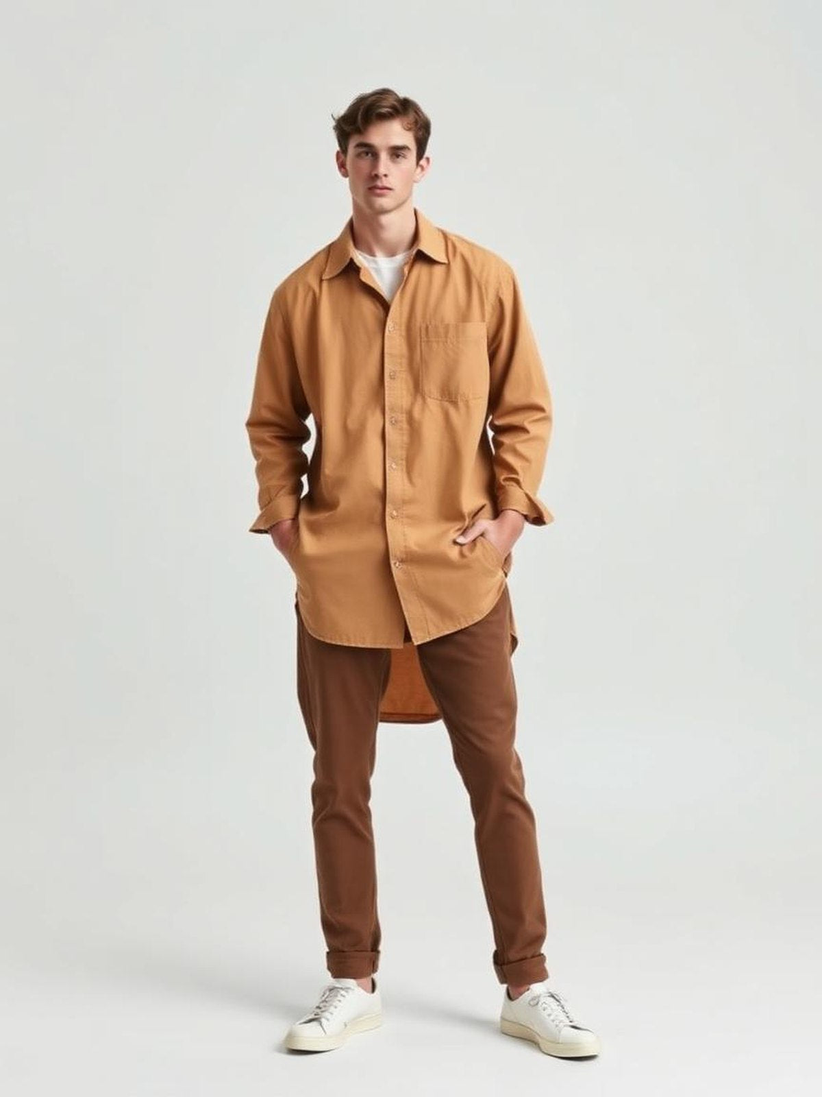 Camel Twill Overshirt