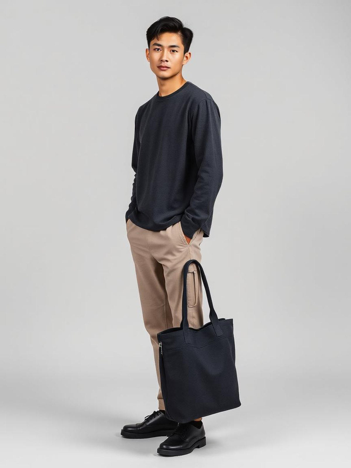 Canvas Tote Bag — Charcoal