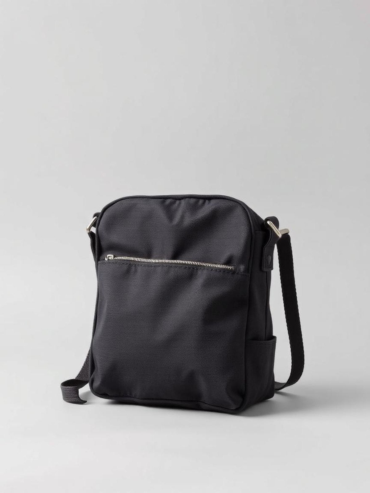 Charcoal Canvas Crossbody Bag