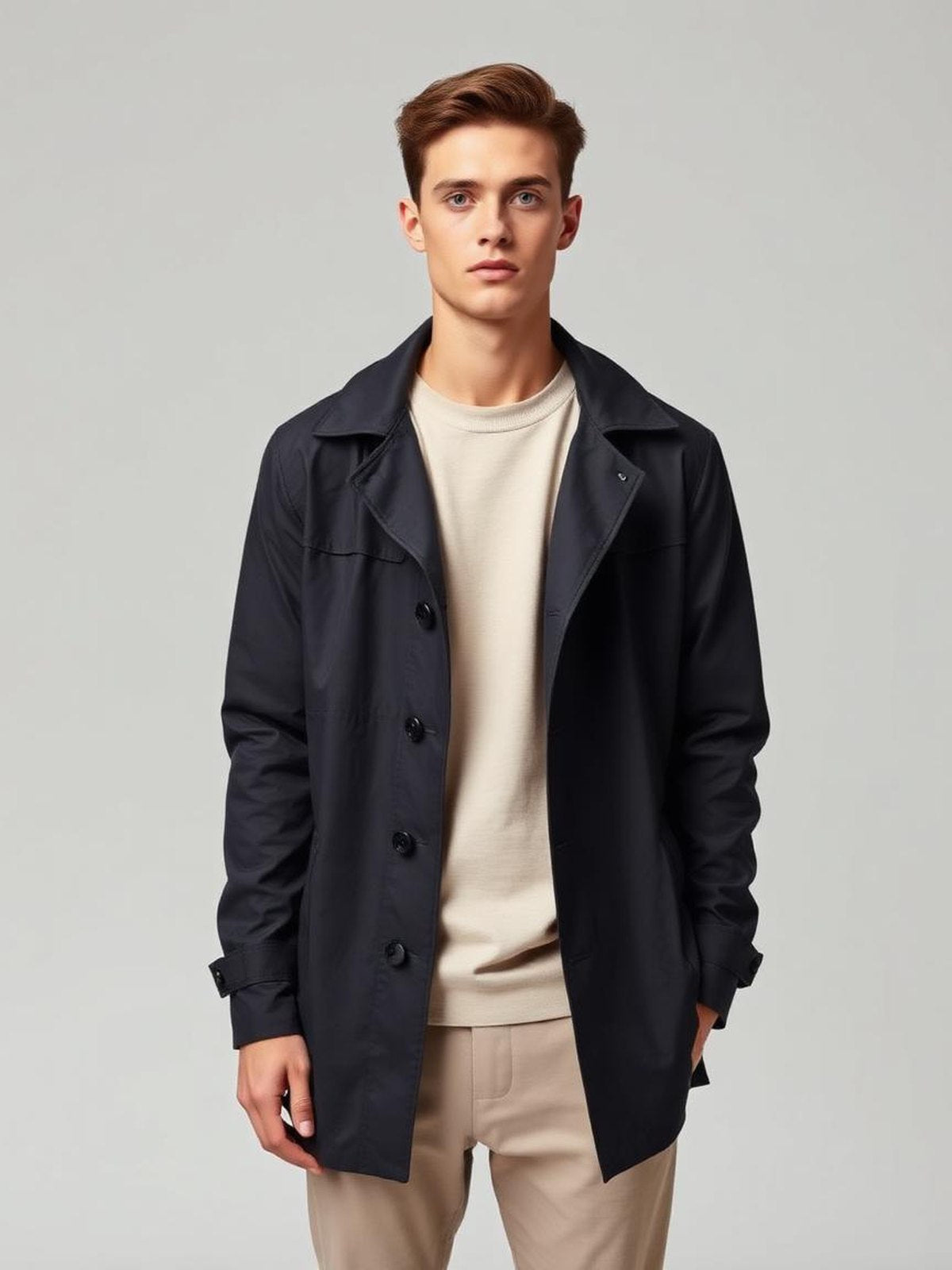 Charcoal Mac Raincoat — Charcoal
