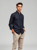 Charcoal Slim Fit Poplin Shirt — Charcoal
