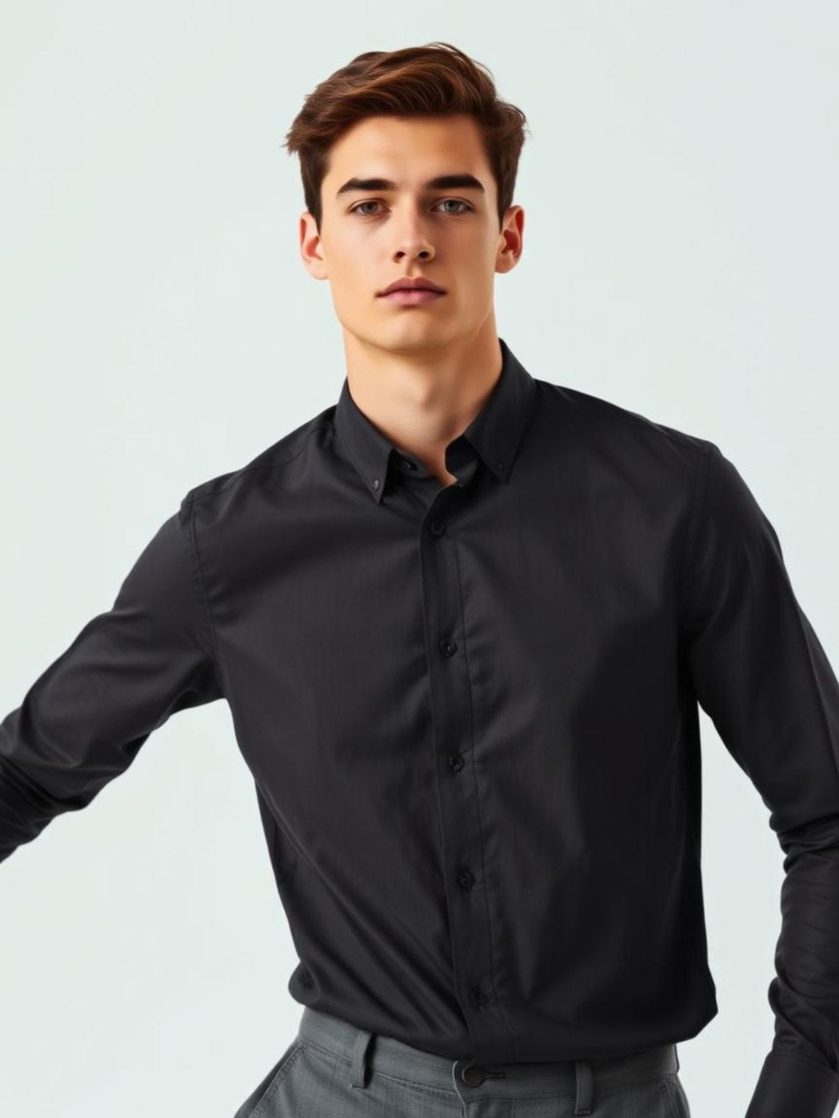 Charcoal Stretch Dress Shirt