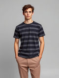 Charcoal Striped Breton Tee — Charcoal