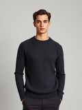 Charcoal Waffle Knit Long Sleeve