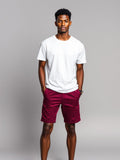 Chino Shorts — Burgundy