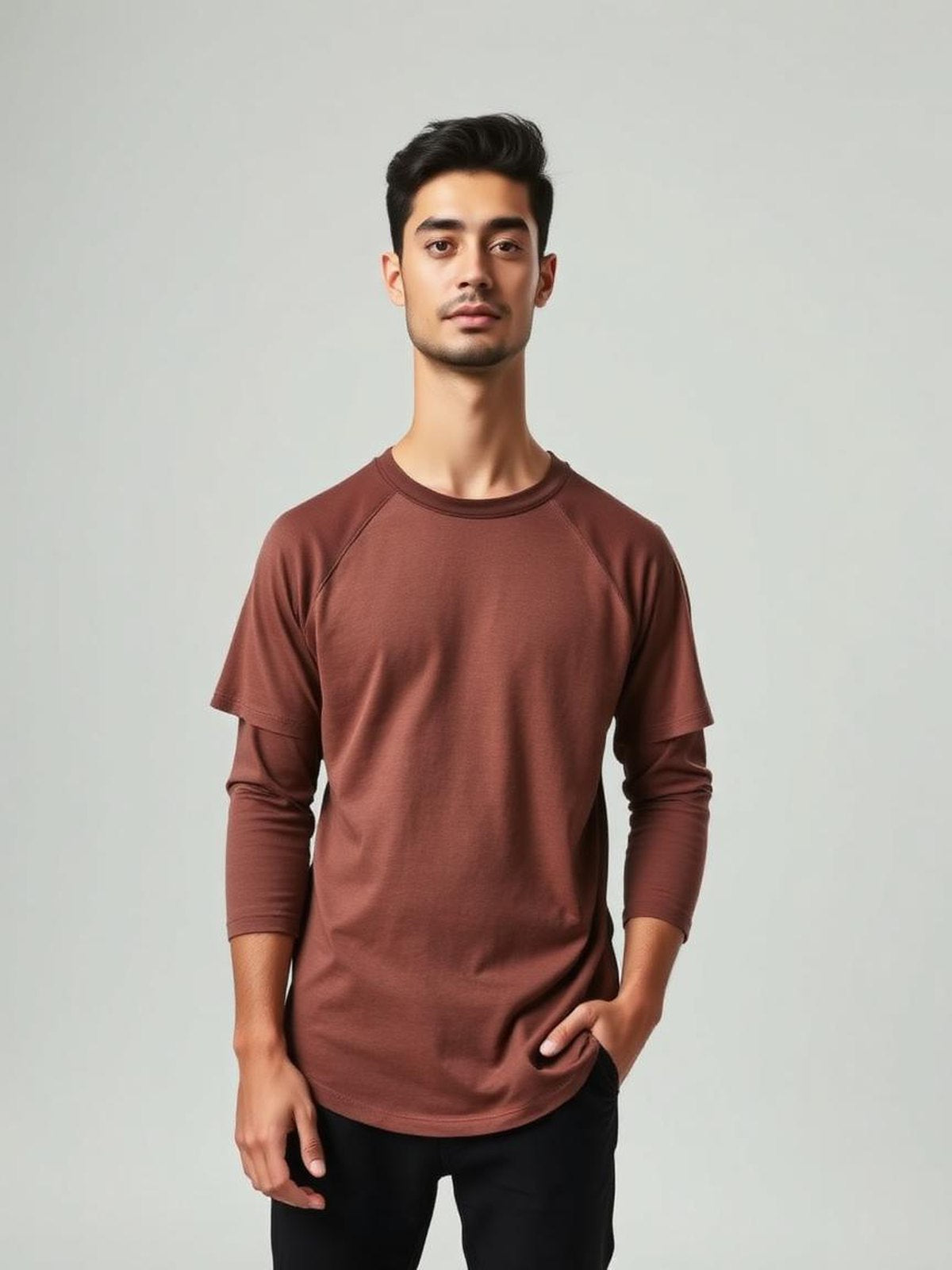 Chocolate Raglan Baseball Tee