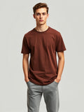 Chocolate Slub Crew Neck Tee