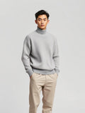 Chunky Roll Neck Sweater — Stone