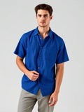 Cobalt Linen Resort Shirt