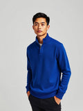 Cobalt Quarter Zip Knit Sweater