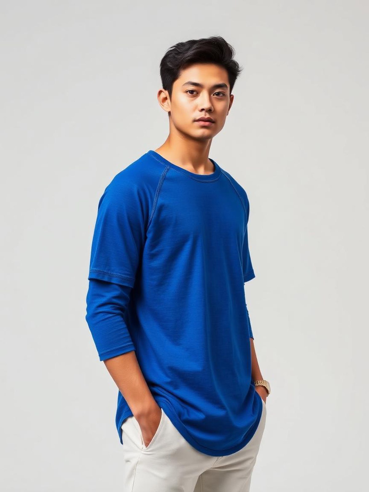 Cobalt Raglan Baseball Tee