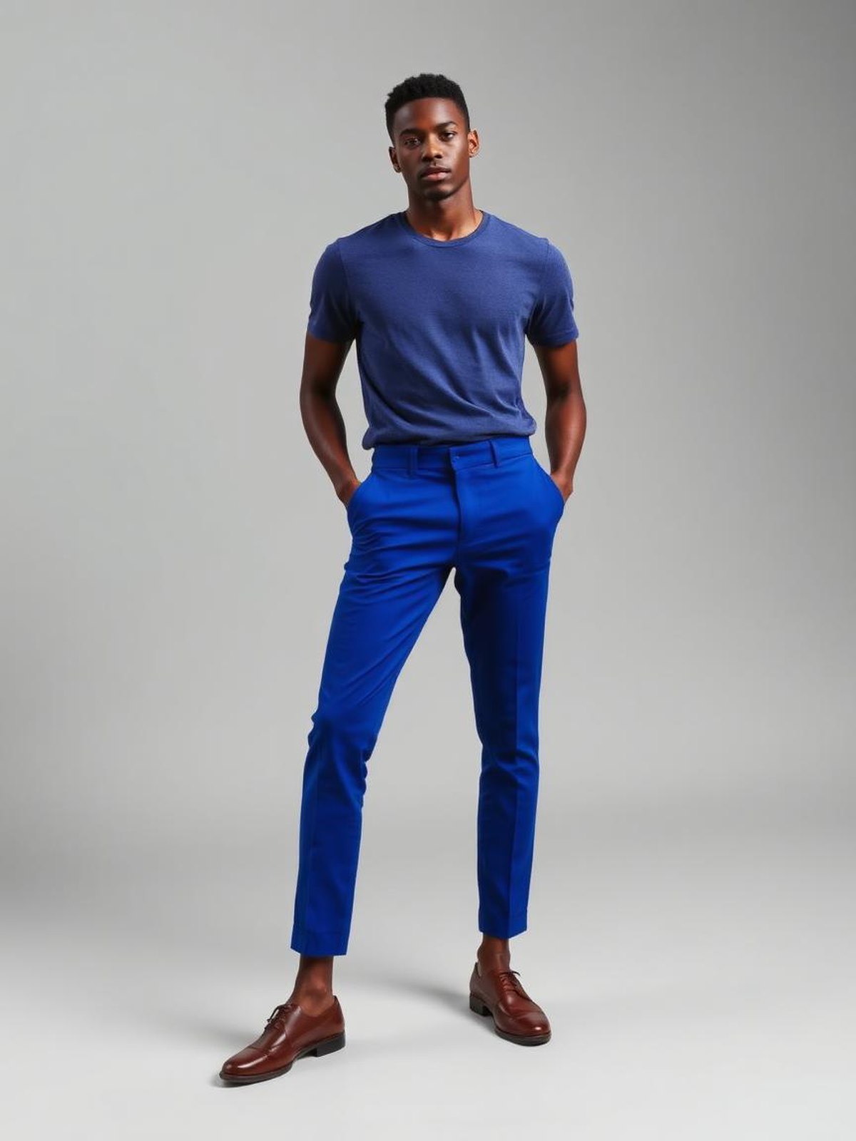 Cobalt Slim Fit Chinos