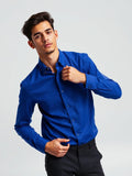 Cobalt Stretch Dress Shirt