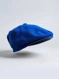Cobalt Wool Flat Cap