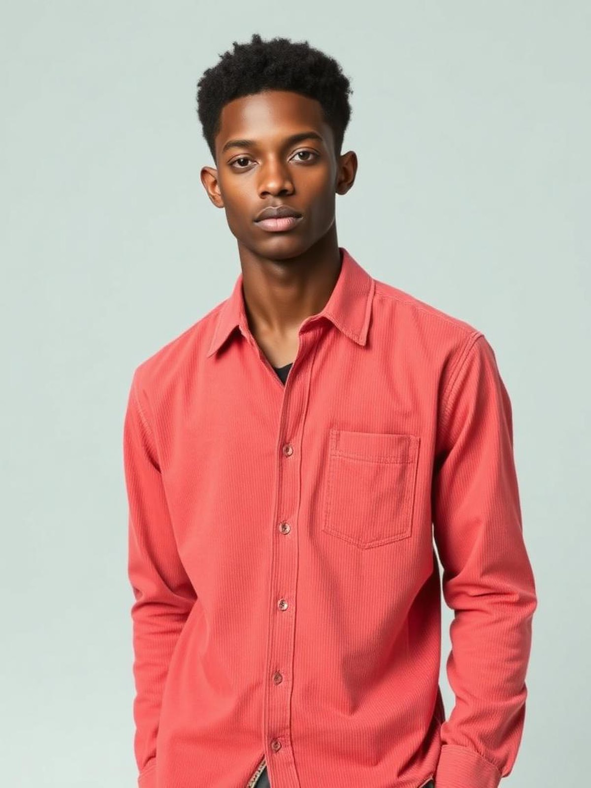 Coral Corduroy Shirt