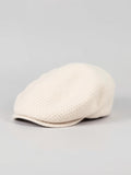 Cream Wool Flat Cap