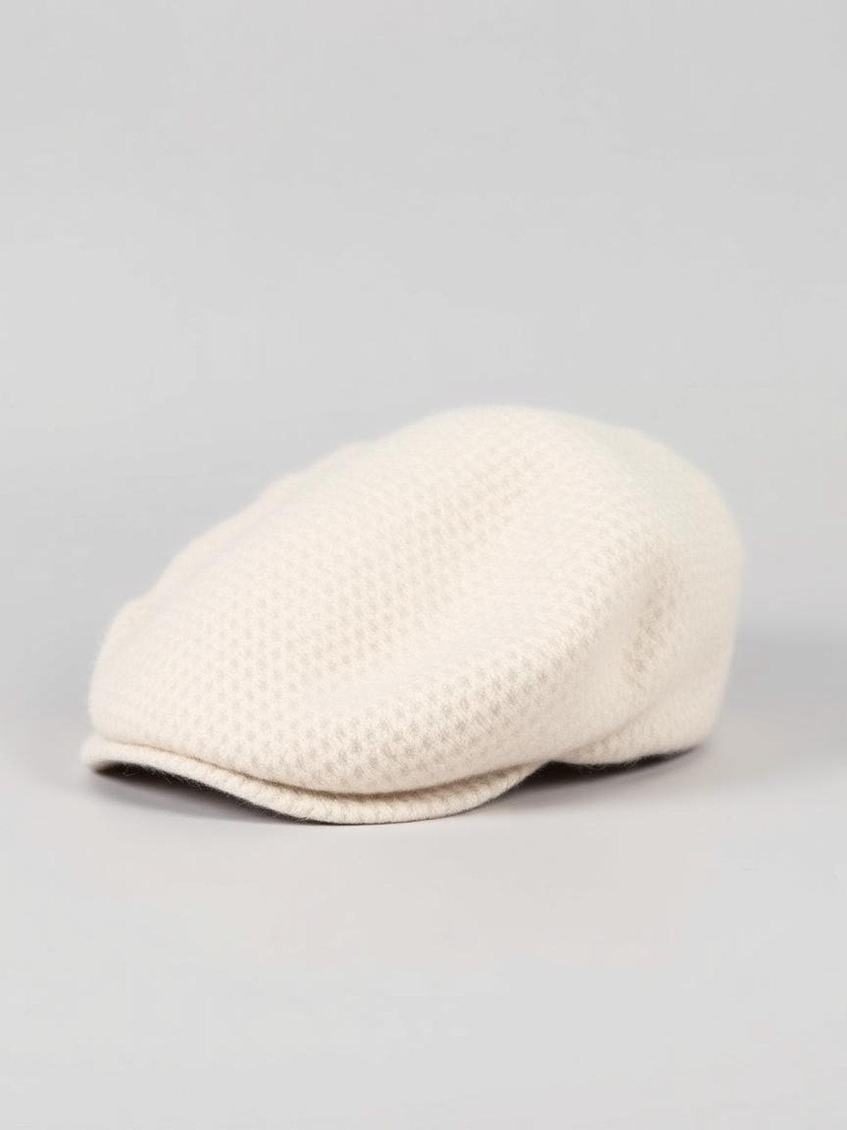 Cream Wool Flat Cap