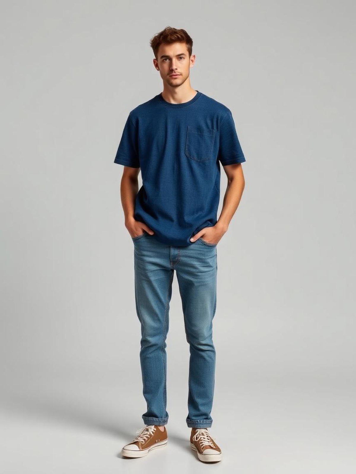 Denim Blue Heavyweight Pocket Tee