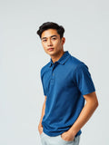 Denim Blue Pique Polo Shirt