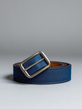 Denim Blue Reversible Leather Belt