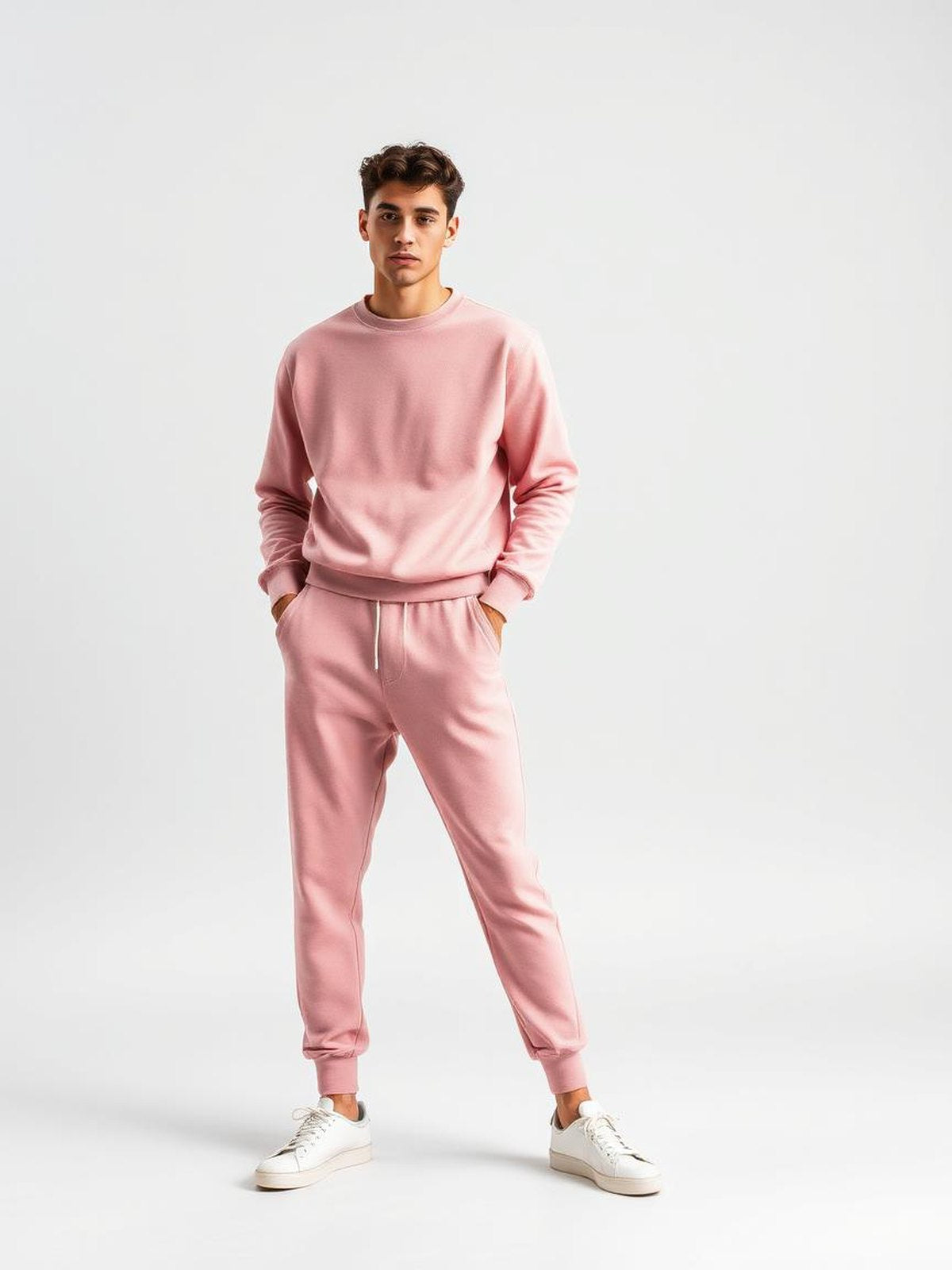 Dusty Pink Fleece Jogger Sweatpants